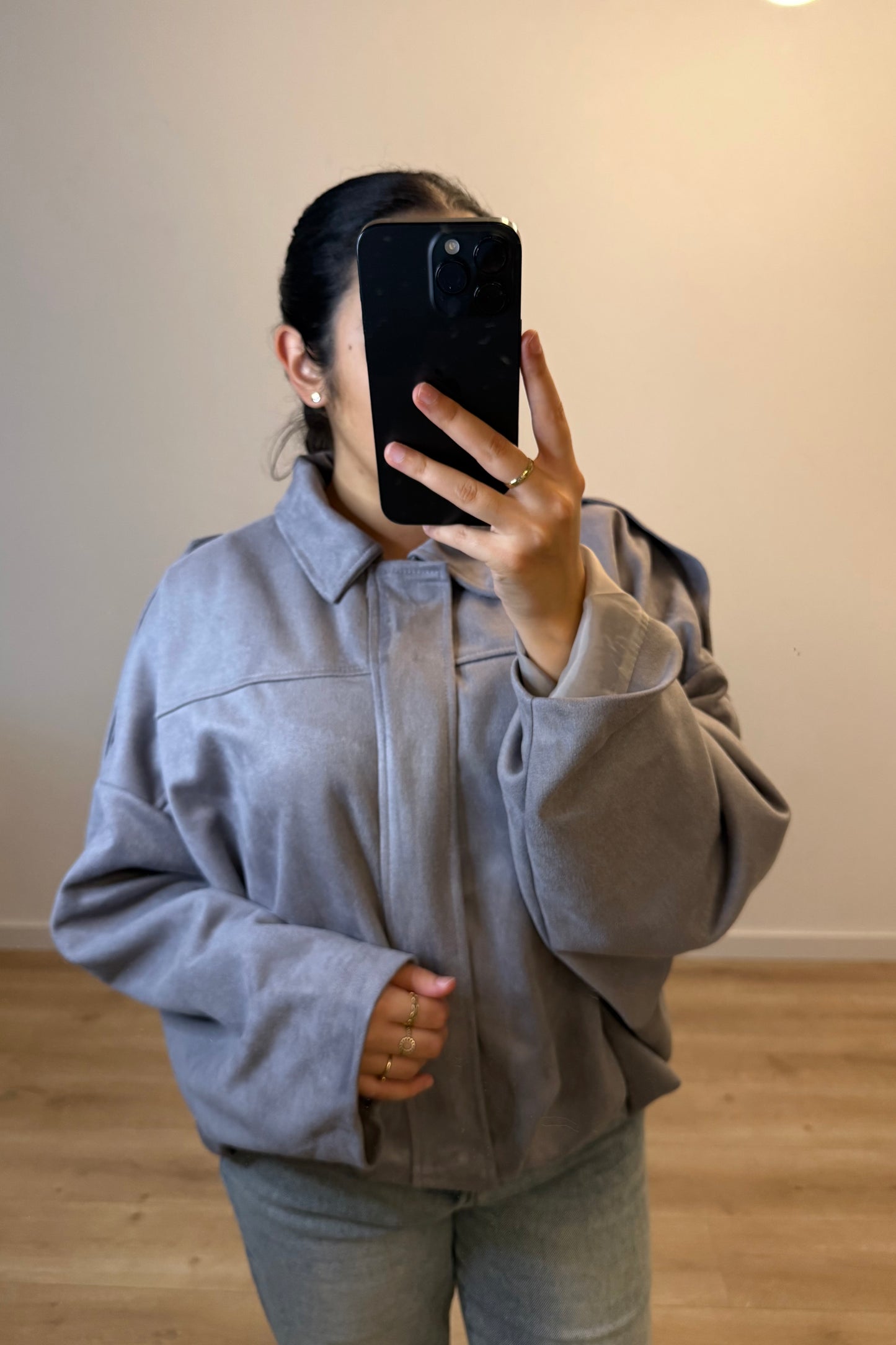 Suède Jacket Grey