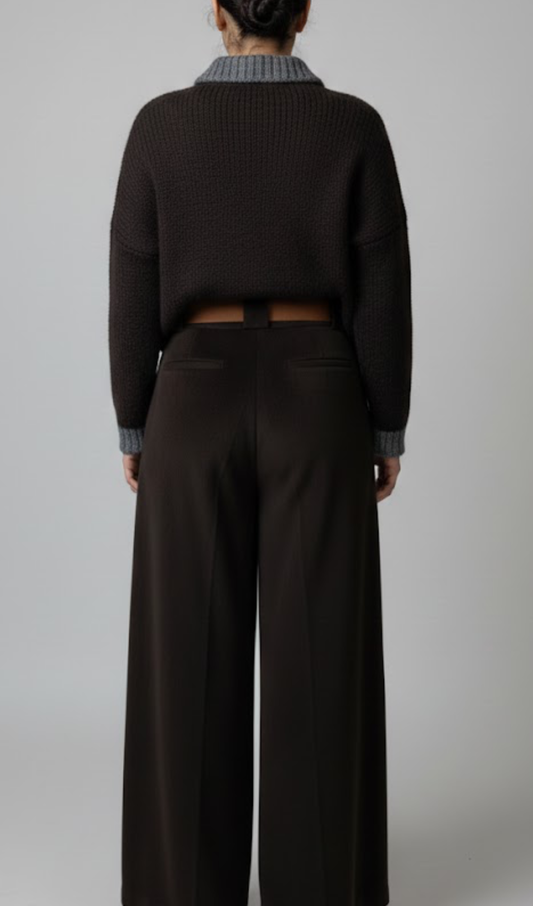 Cropped Cardigan Chocolate