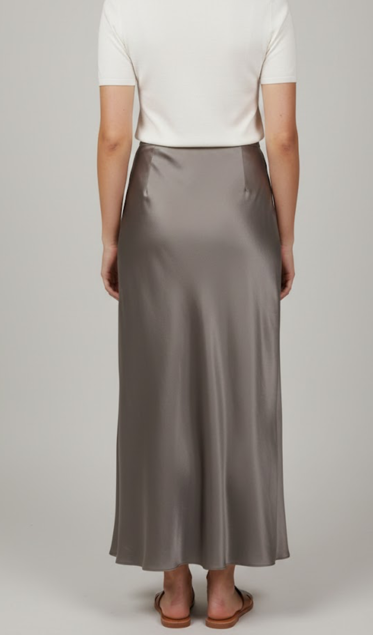 Satin Skirt Taupe