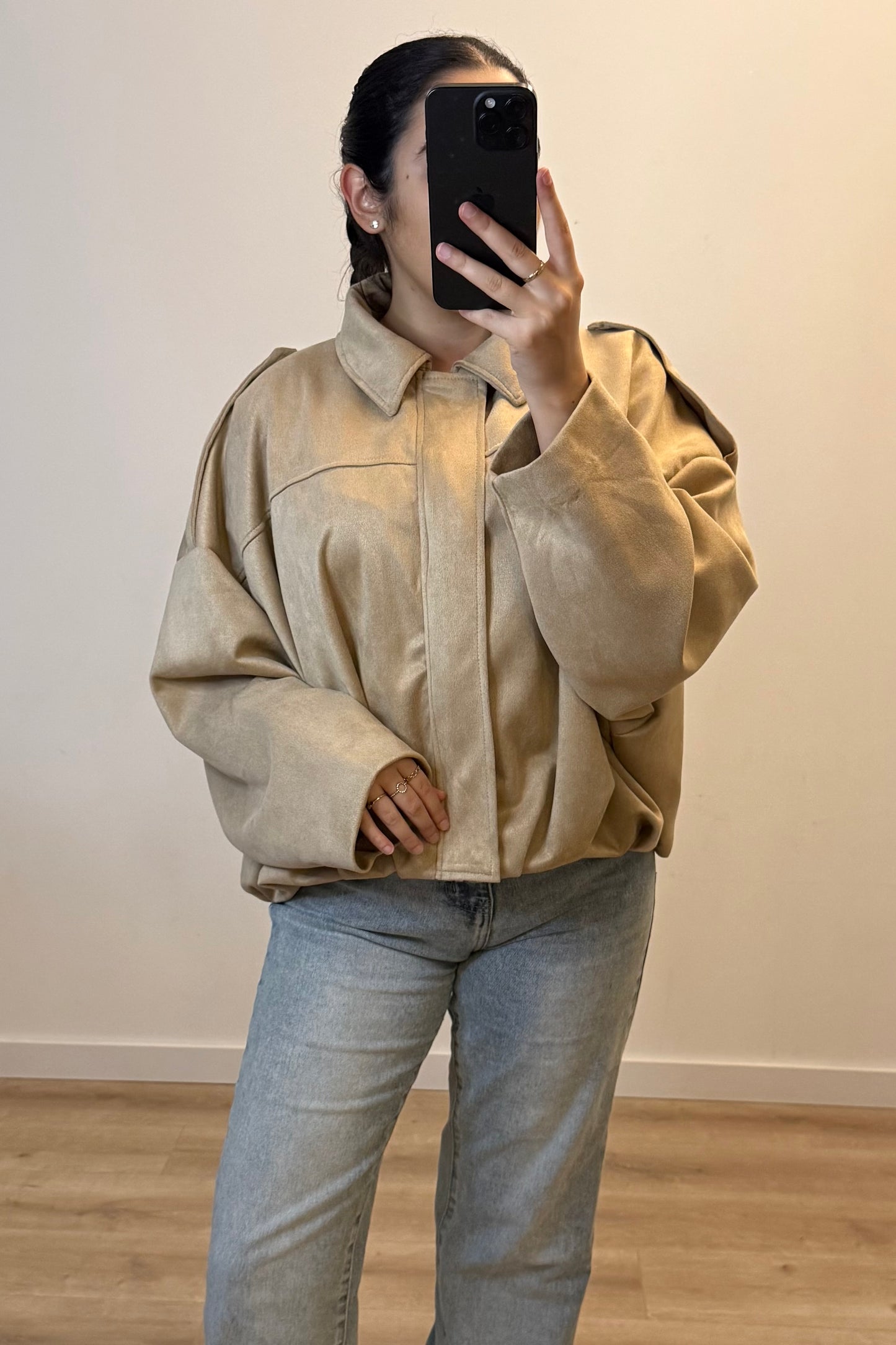Suède Jacket Beige