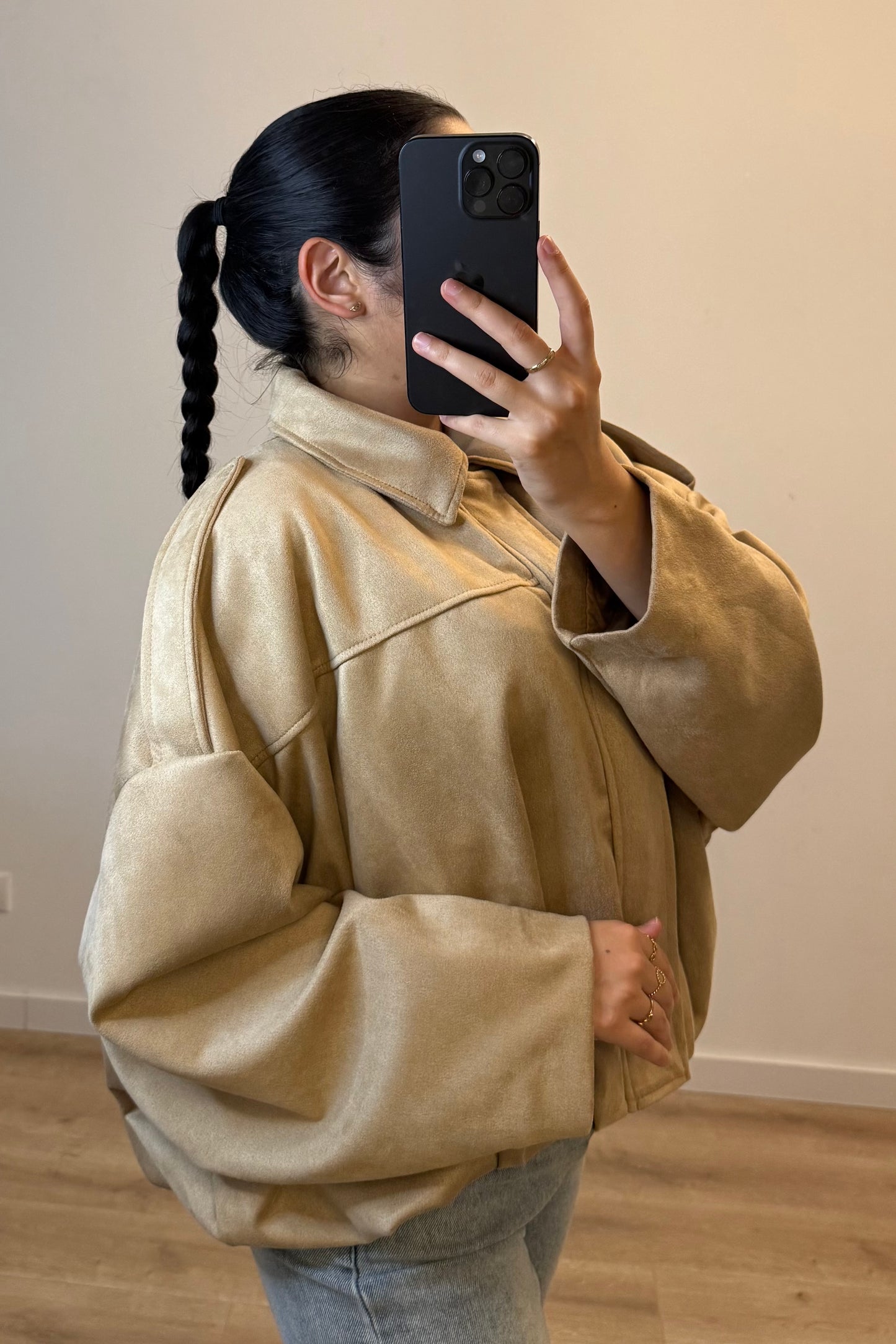 Suède Jacket Beige