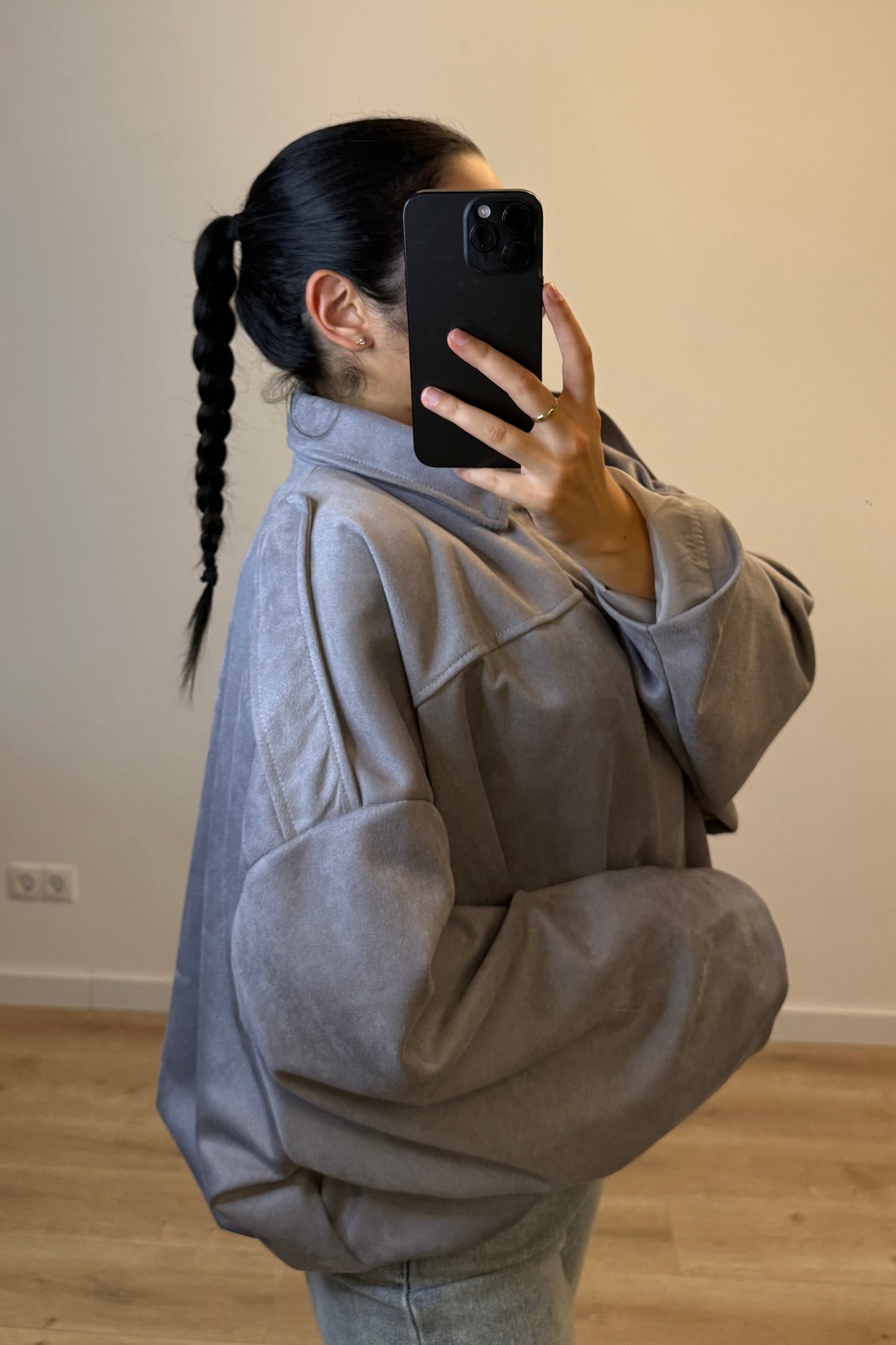 Suède Jacket Grey