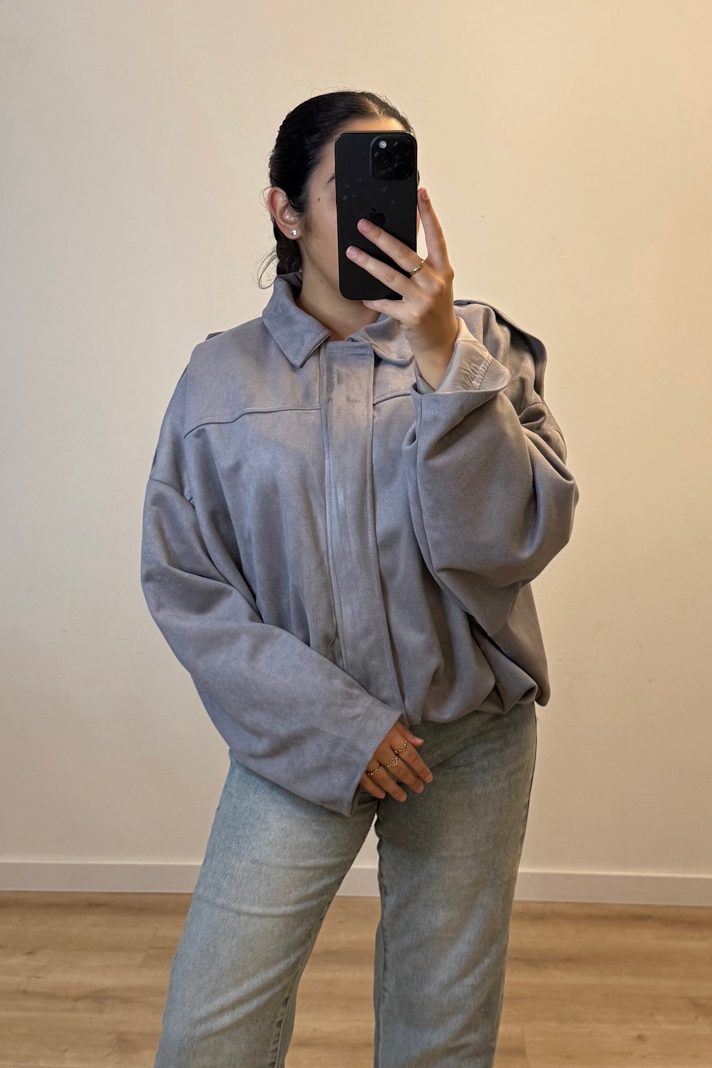Suède Jacket Grey