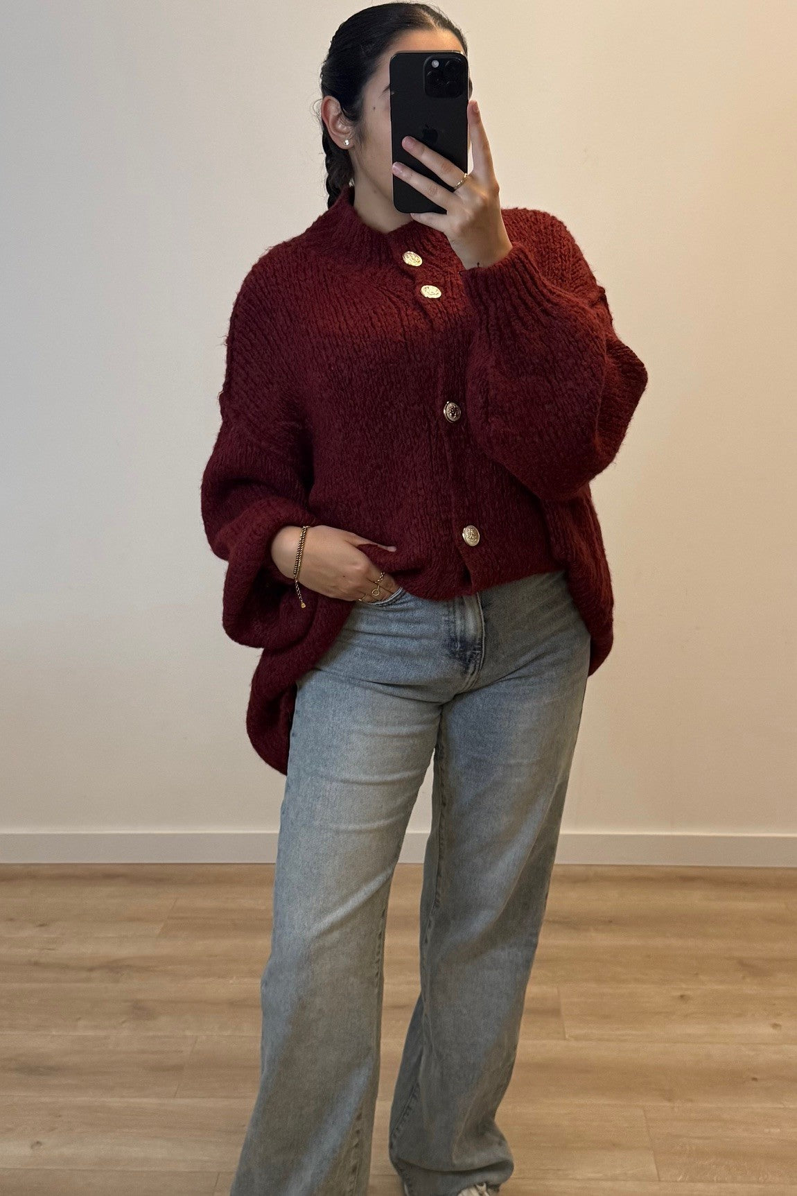Classy Cardigan Burgundy