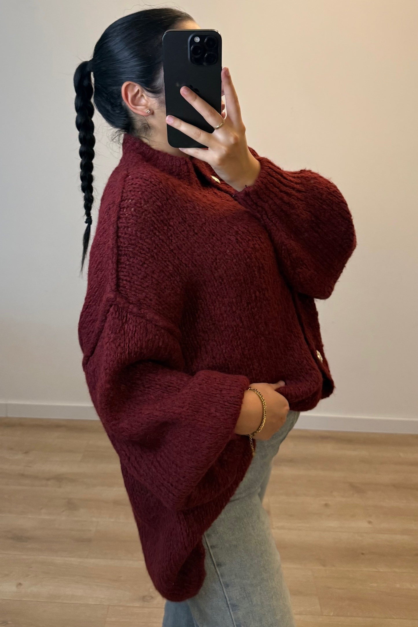 Classy Cardigan Burgundy