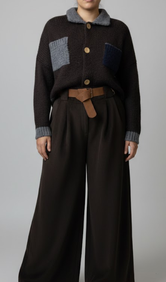 Cropped Cardigan Chocolate