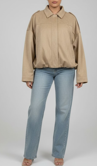 Suède Jacket Beige