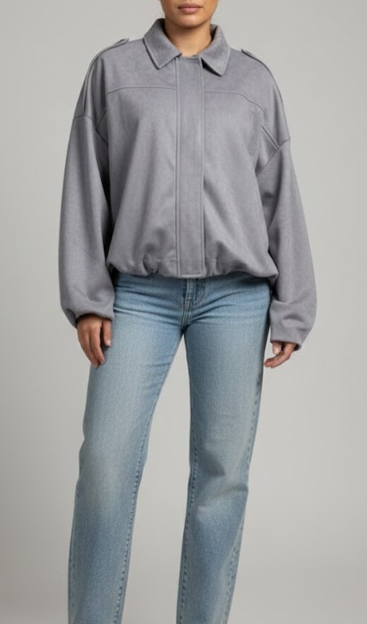 Suède Jacket Grey