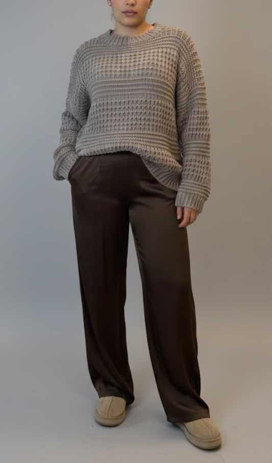 Knitted Sweater Taupe
