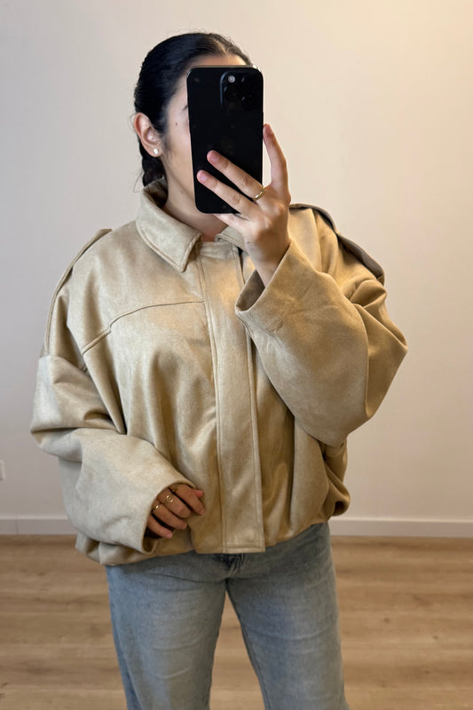 Suède Jacket Beige