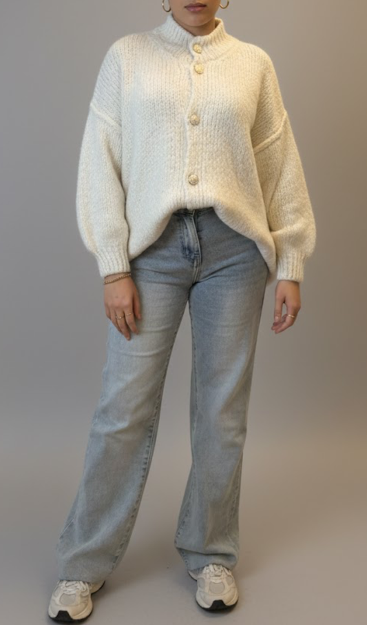 Classy Cardigan White