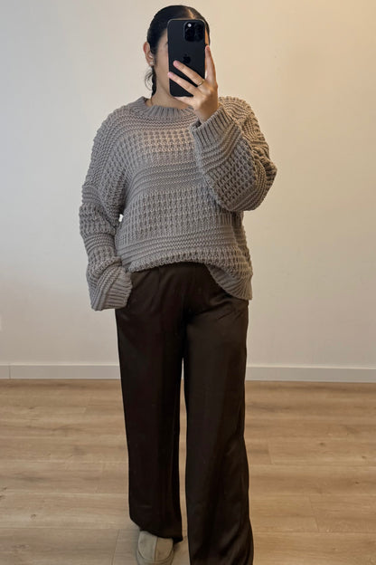 Knitted Sweater Taupe