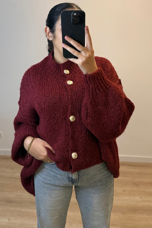 Classy Cardigan Burgundy