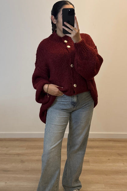 Classy Cardigan Burgundy