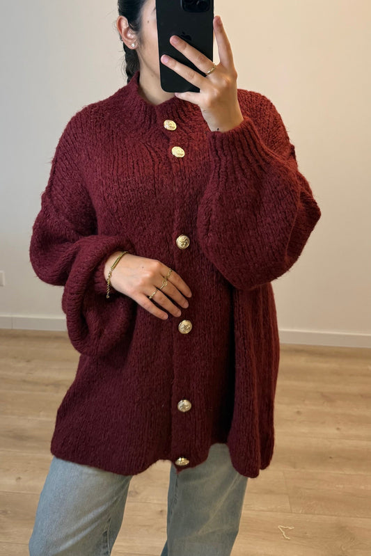 Classy Cardigan Burgundy